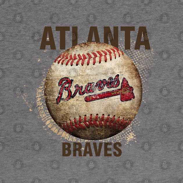 atlanta braves retro by Semhar Flowers art